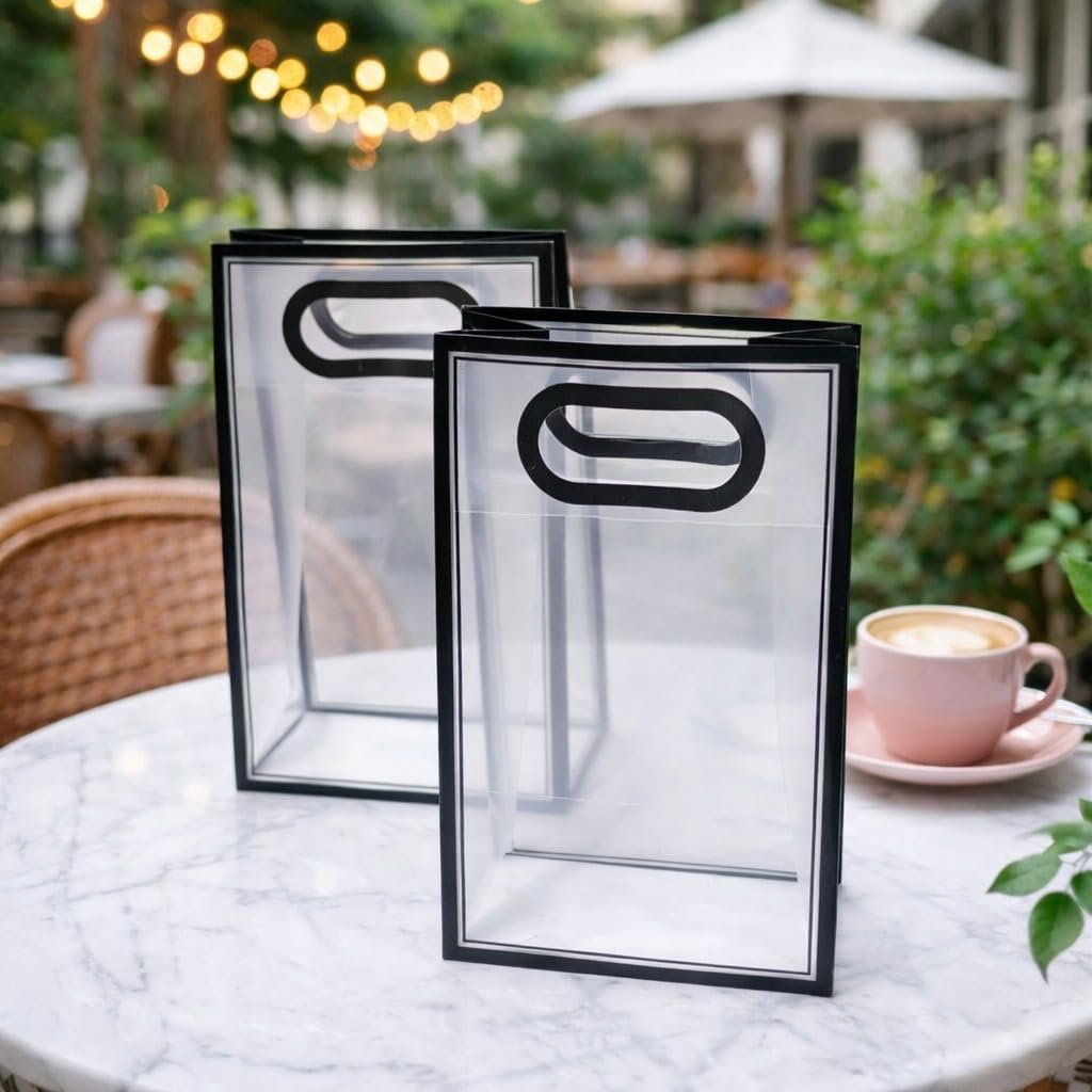 Small Size ( 18 X 8 X 26 CM )Transparent Bag Goodie Bags, Clear Gift Bag, Hamper Bag,Carry Bags,Shopping Gift Bag,Gifting,Presents,Return Gifts,Birthday,Festivals,Events - Image 2