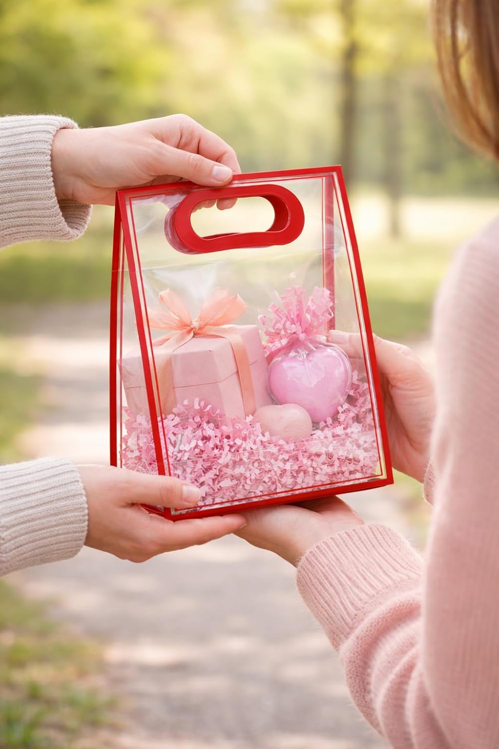 Small Size ( 18 X 8 X 26 CM )Transparent Bag Goodie Bags, Clear Gift Bag, Hamper Bag,Carry Bags,Shopping Gift Bag,Gifting,Presents,Return Gifts,Birthday,Festivals,Events - Image 2