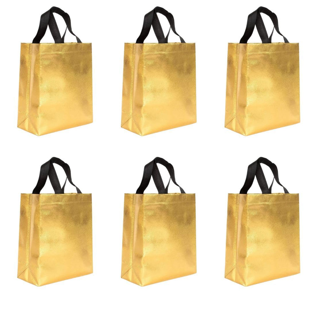 Medium Size Non Woven Bag With Handle 29 x 27 cm Gift Paper bag, Carry Bags, gift bag, gift for Birthday, gift for Festivals, Season's Greetings and other Events(Gold) - Image 5