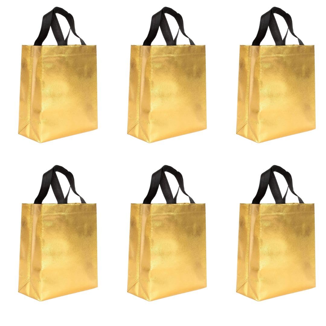 Medium Size Non Woven Bag With Handle 29 x 27 cm Gift Paper bag, Carry Bags, gift bag, gift for Birthday, gift for Festivals, Season's Greetings and other Events(Gold) - Image 5