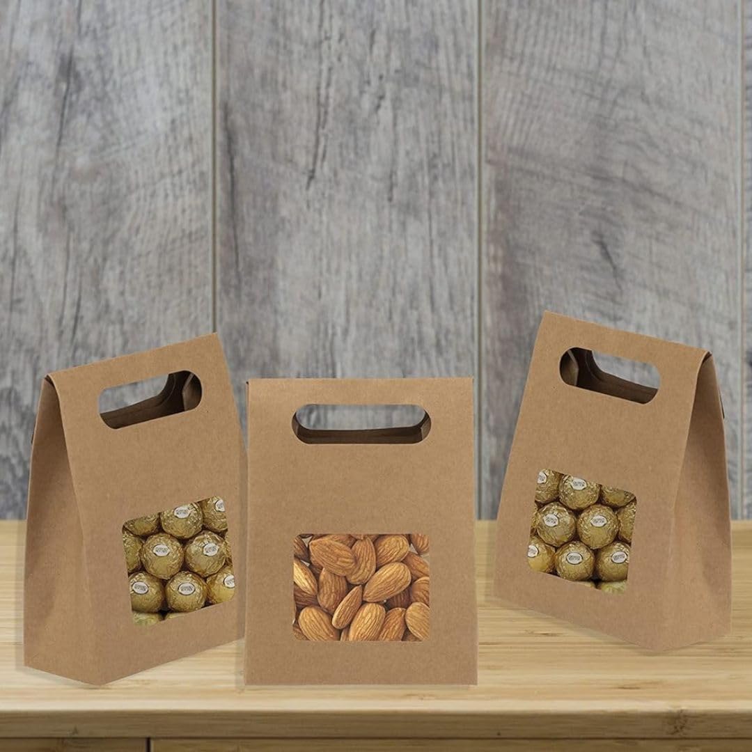 Brown Decorative Folding Paper Gift Boxes For Gifting Chocolates, Dryfruits Items - Fancy Decorative packaging In Marriage Pooja Function Packing - Image 3