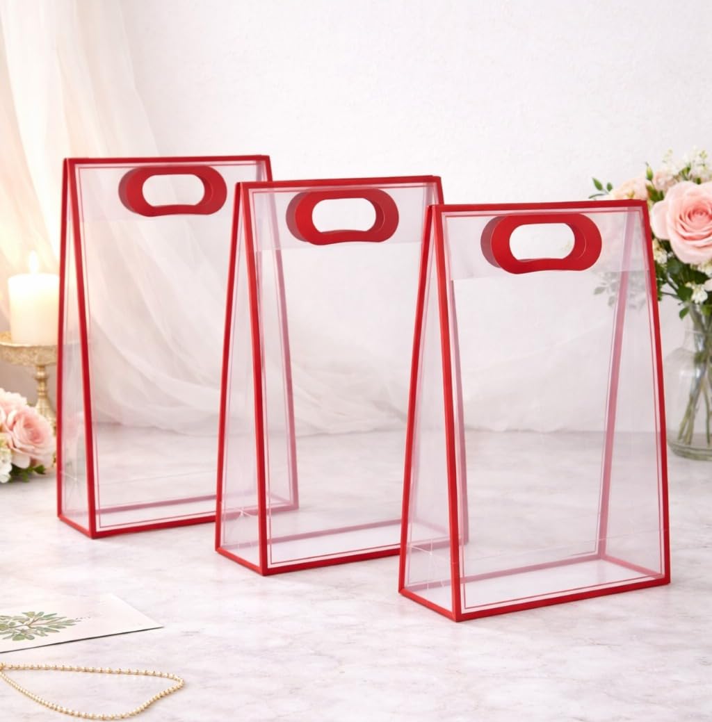 Big Size (30 X 12 X 40 CM) Transparent Bag Goodie Bags, Clear Gift Bag, Hamper Bag,Carry Bags,Shopping Gift Bag,Gifting,Presents,Return Gifts,Birthday,Festivals,Events - Image 14