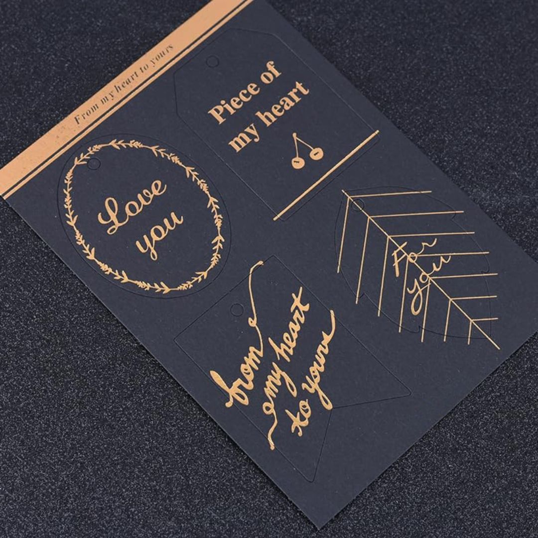 Diffrent Shape tag Gift tags for Wedding,Anniversary,Party favor,Birthday and Gifting | Perfect for Handmade Gifts, Cake , Thank you Notes | Made From Paper and Eco- Friendly (Pack of 10,Black) - Image 1