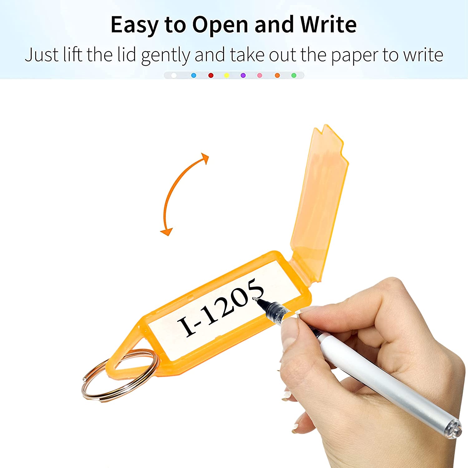 6170 50pc Keychain Tag Label Used For Decorative Purpose On Keys And All.
