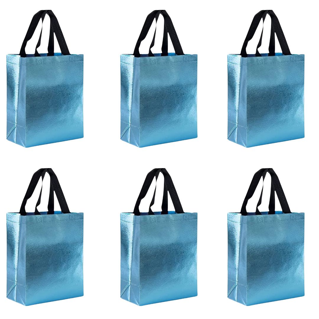 Medium Size Non Woven Fabric Bag With Handle 26 x 29 cm Gift Paper bag, Carry Bags, gift bag, gift for Birthday, gift for Festivals, Season's Greetings and other Events(Blue) - Image 1