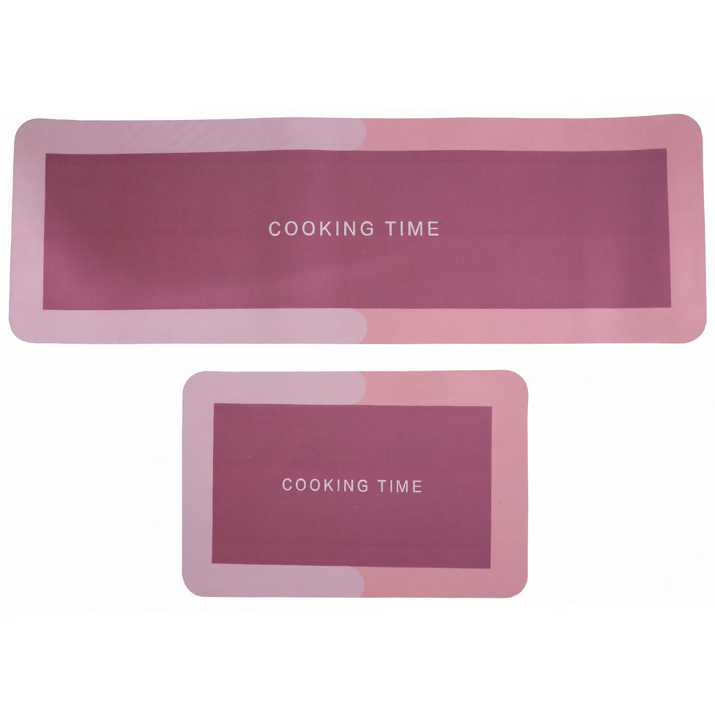 Premium Anti Slip Kitchen Floor Mat Set (2 Pc 120x38 Cm + 58x38 Cm)