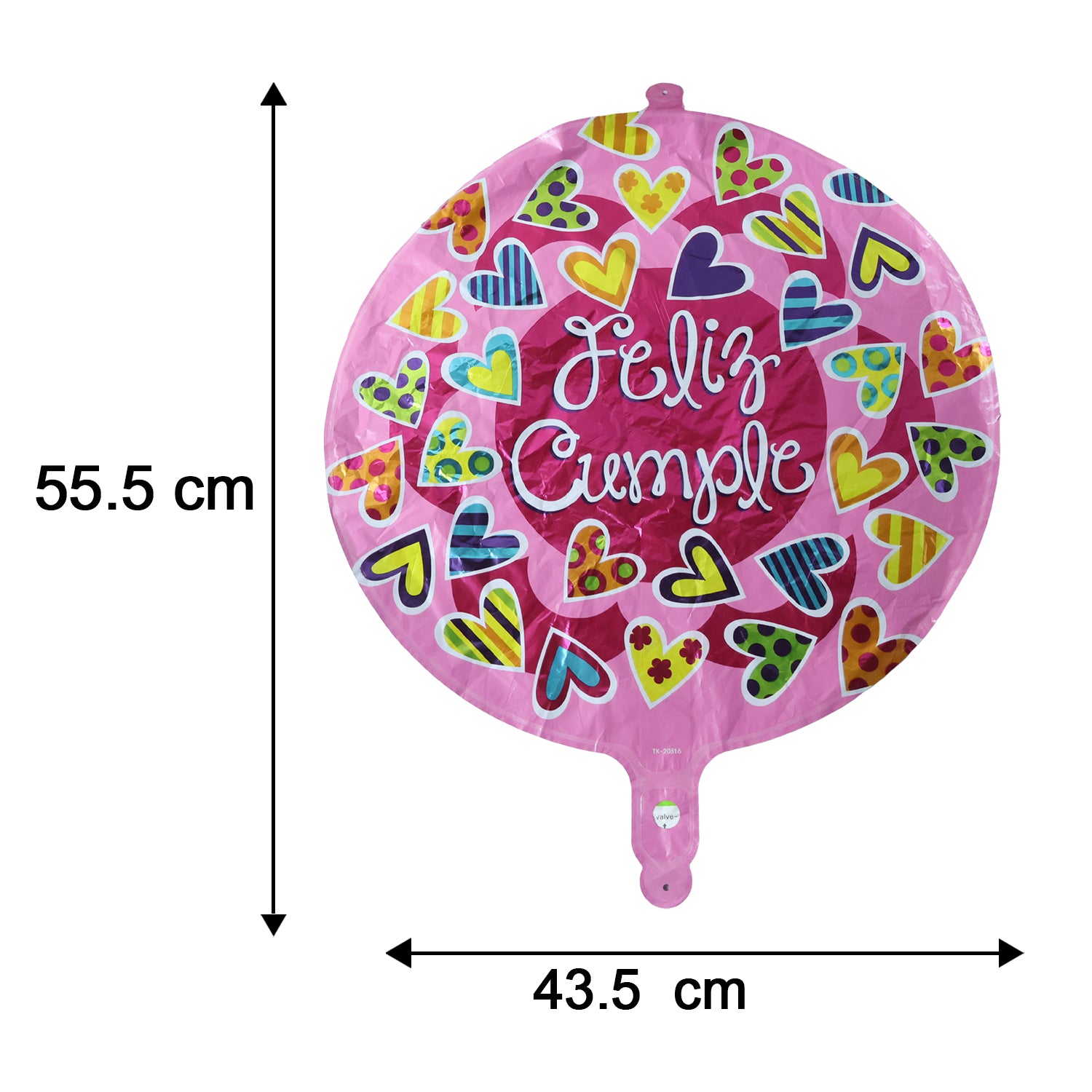 Round Feliz Cumple Birthday Foil Balloon For Party Decoration (1 Pc)
