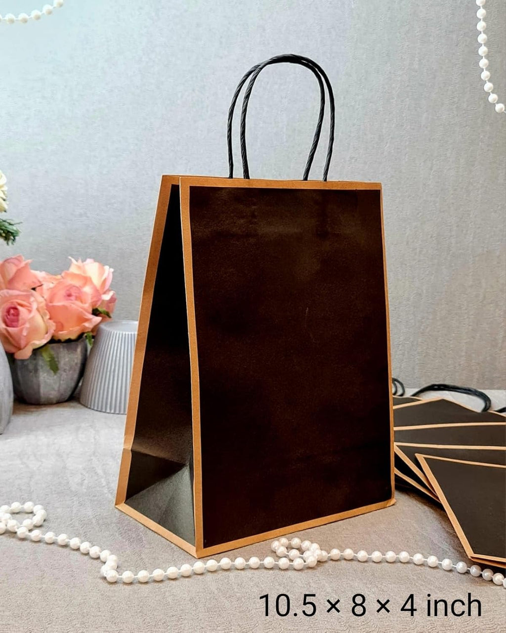 Small Size  (21 X15 X8 cm) Paper Bags With Handle Gift Paper bag, Carry Bags, gift For Valentine Gifting, marriage Return Gifts, Birthday, Wedding, Party, Season's Greetings - Image 16