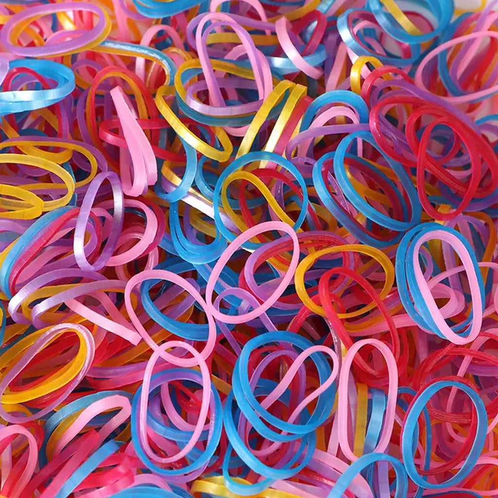 4354 Rubber Band For Officehome And Kitchen Accessories Item Products Elastic Rubber Bands Flexible Reusable Nylon Elastic Unbreakable For Stationery School Multicolor (0.5 Inch  50 Gm)