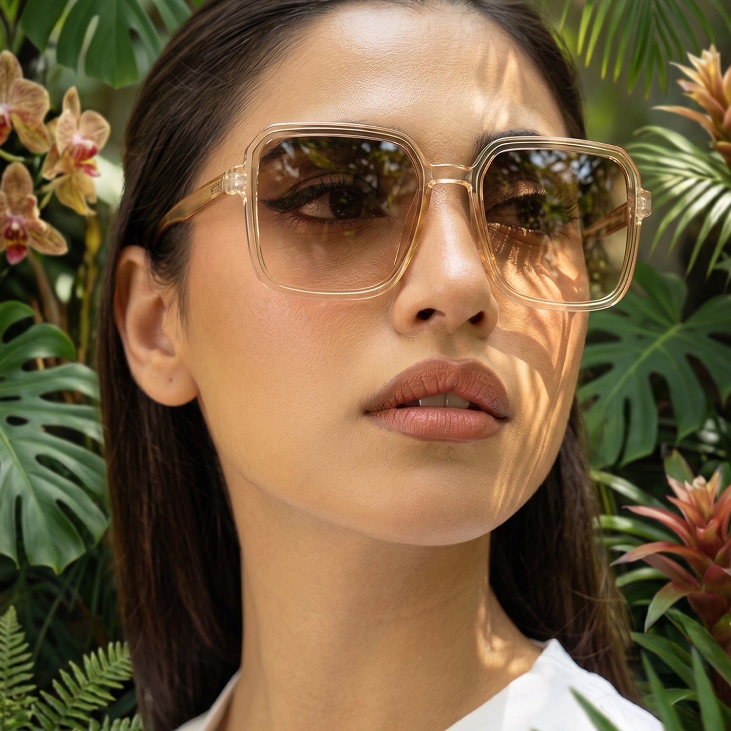 Square Retro Sunglasses For Men And Women With Gradient Tinted Lenses (1 Pc)