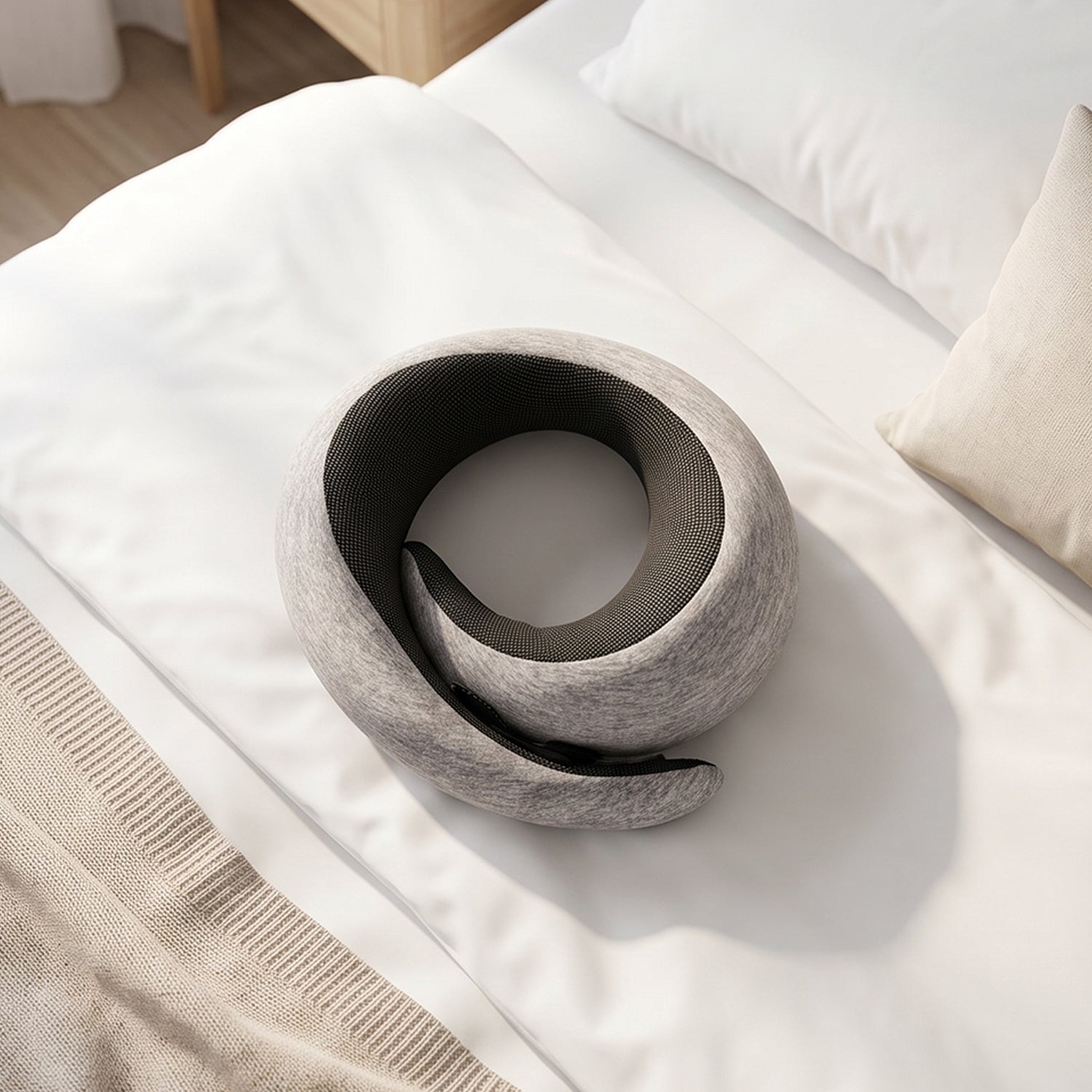 Soft Travel Neck Pillow Memory Foam U-shaped Support Pillow For Flights (1 Pc)