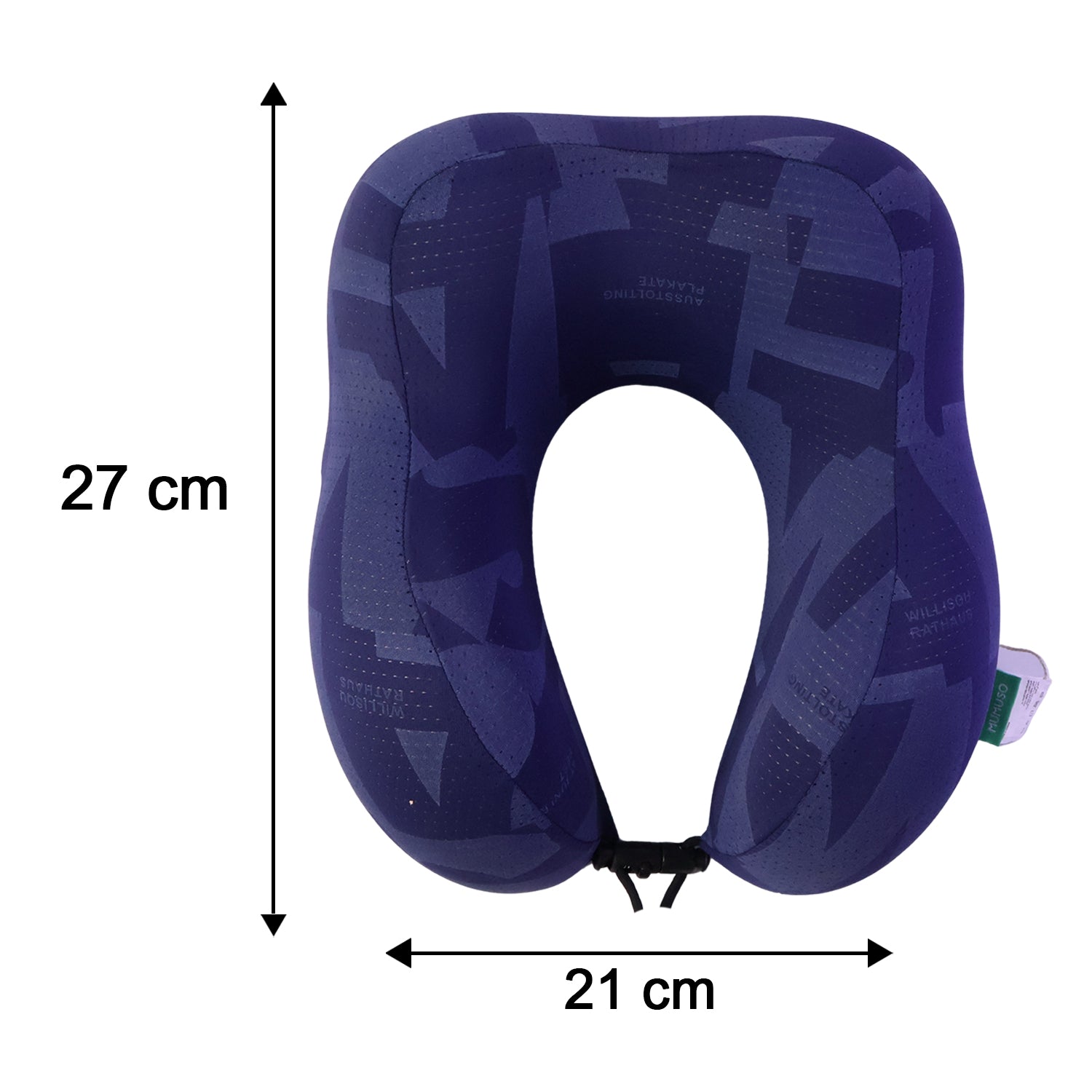 U-shaped Travel Neck Pillow Memory Foam Support Pillow With Adjustable Toggle (1 Pc)