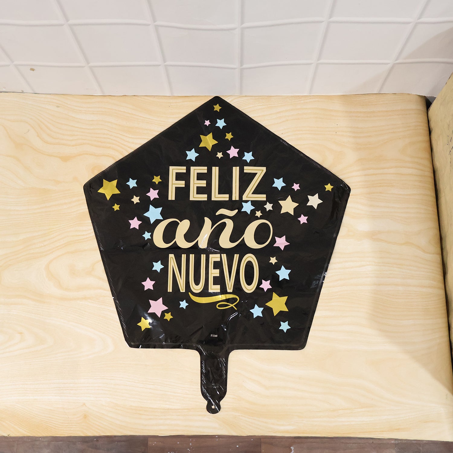 Black Star Feliz Ano Nuevo Foil Balloon For Celebration (1 Pc)