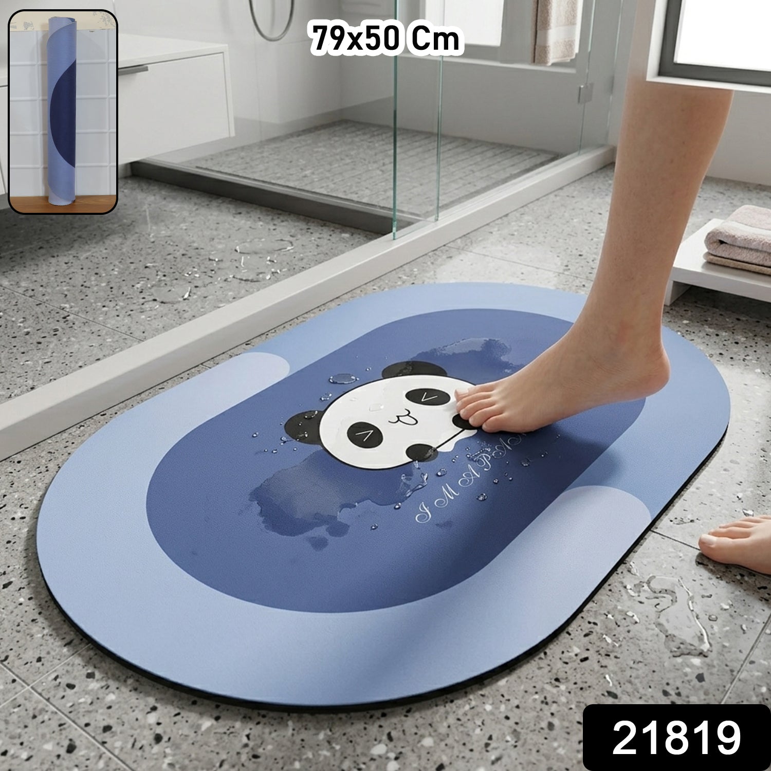Premium Soft Anti Slip Bathroom Floor Mat (1 Pc 79x50 Cm)