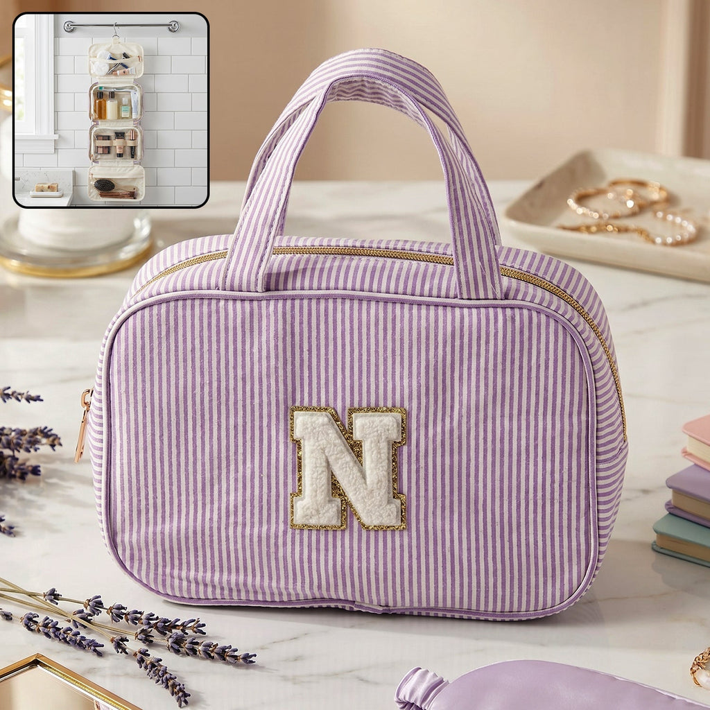Travel Multi Pocket Toiletry Bag Hanging Cosmetic Makeup Organizer Pouch (1 Pc)