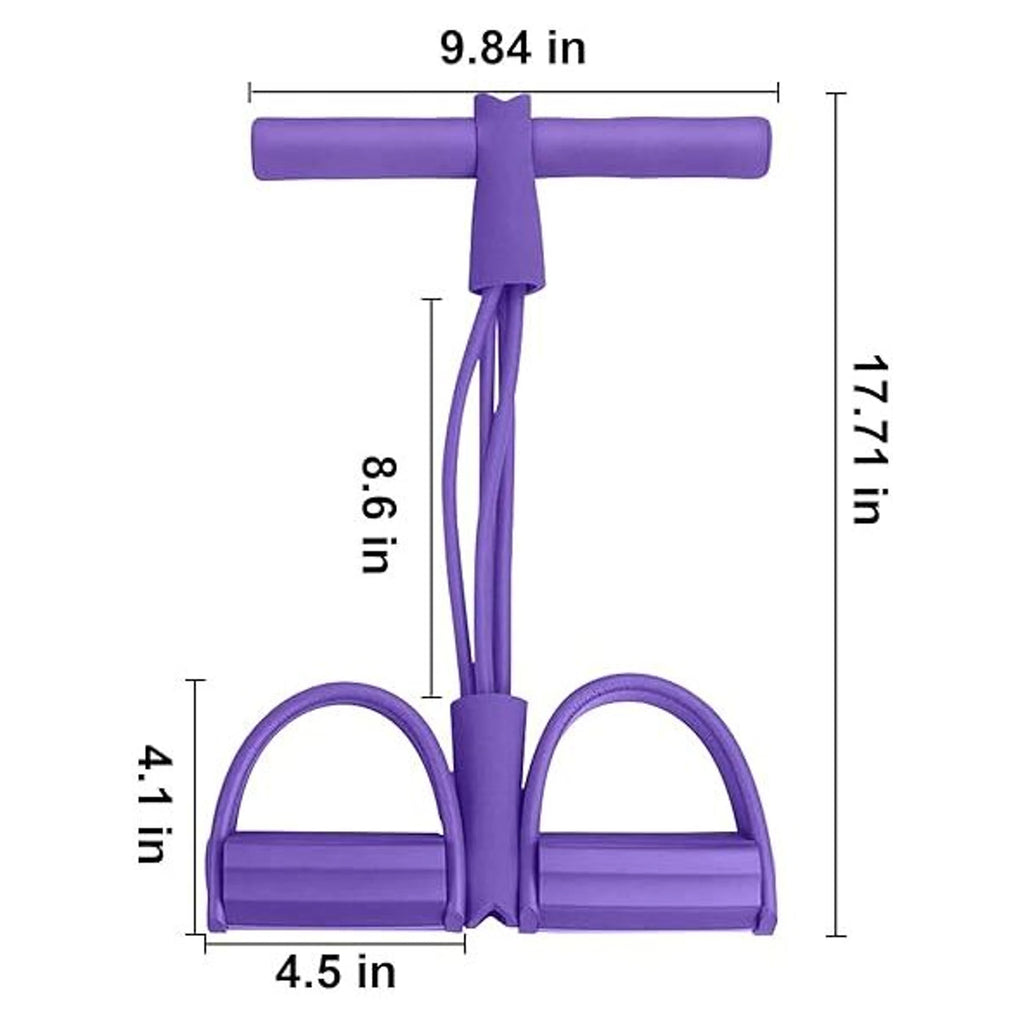 Portable Pull Rope Resistance Exerciser With Foot Pedal Support (1 Pc)