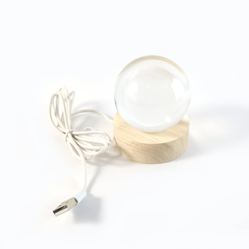 3d Crystal Ball Lamps With Base  (1 Pc)
