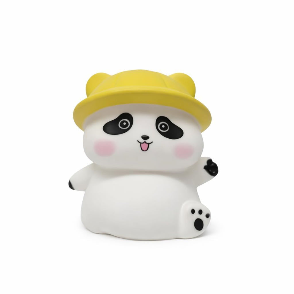 Panda With Hat Led Night Light Cute Silicone Bedside Lamp For Kids (1 Pc)