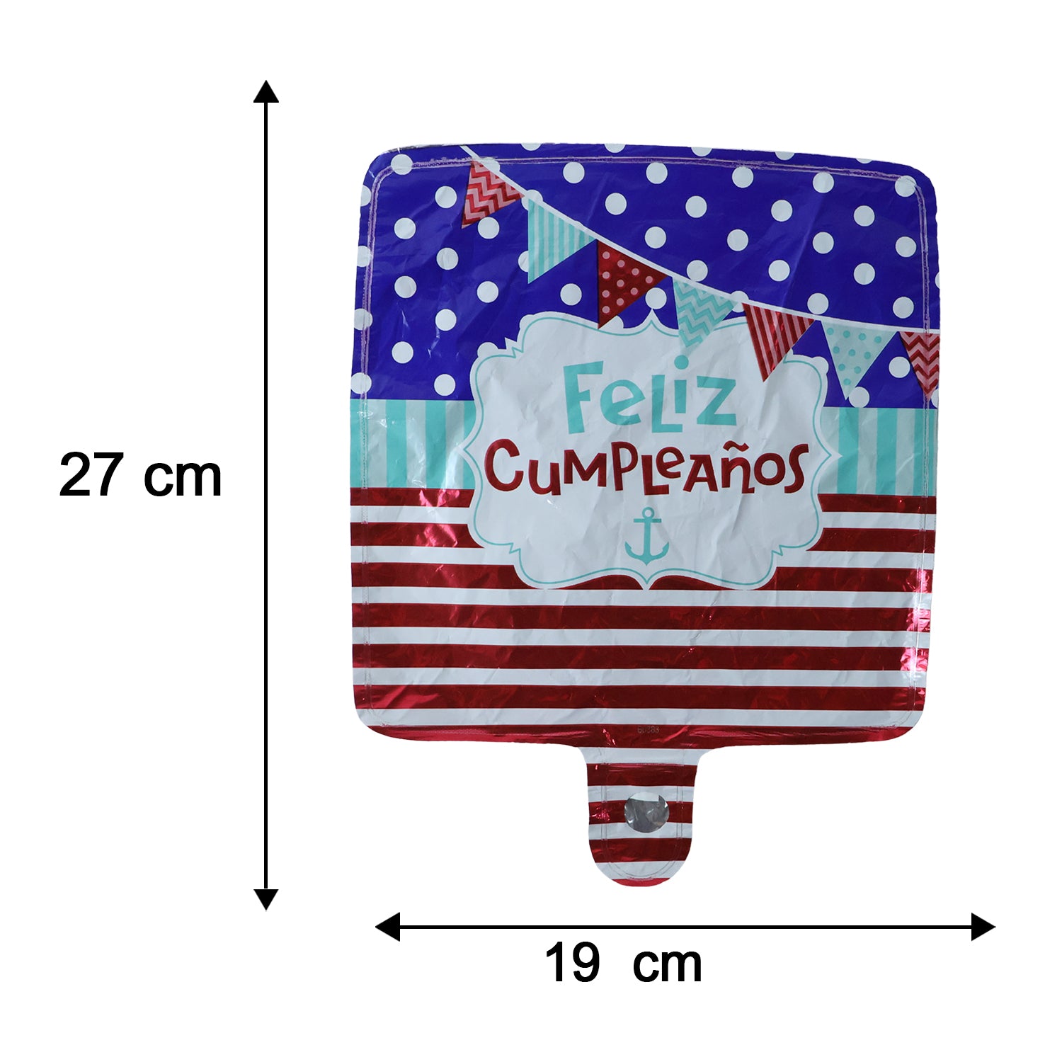 Square Feliz Cumpleanos Birthday Foil Balloon For Decoration (1 Pc)