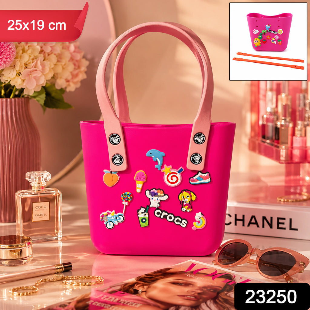 Stylish Crocs Style Tote Bag Trendy Casual Handbag For Women Girls (1 Pc)