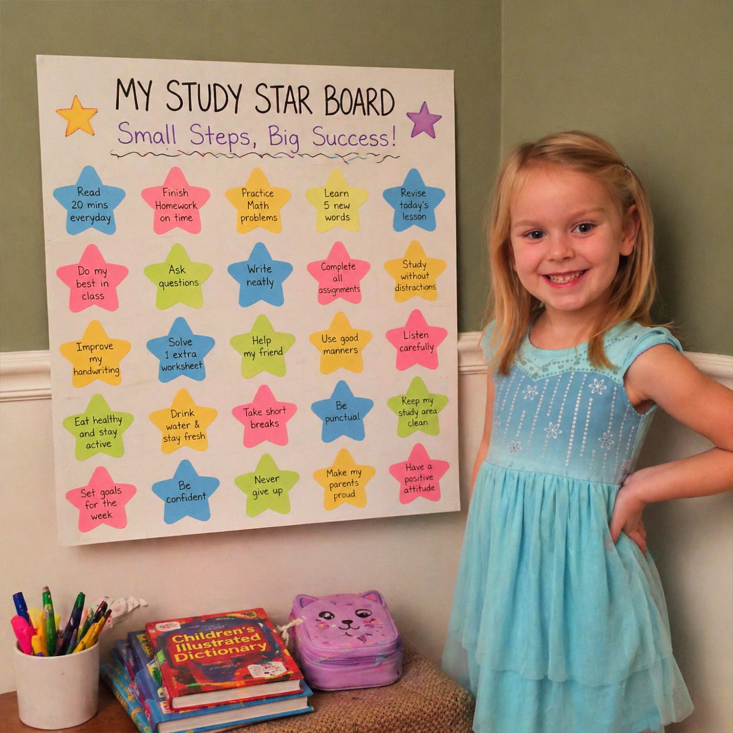 Oddy Fun Star Restick Sticky Notes  1 Pc Colorful Star-shaped Sticky Notes