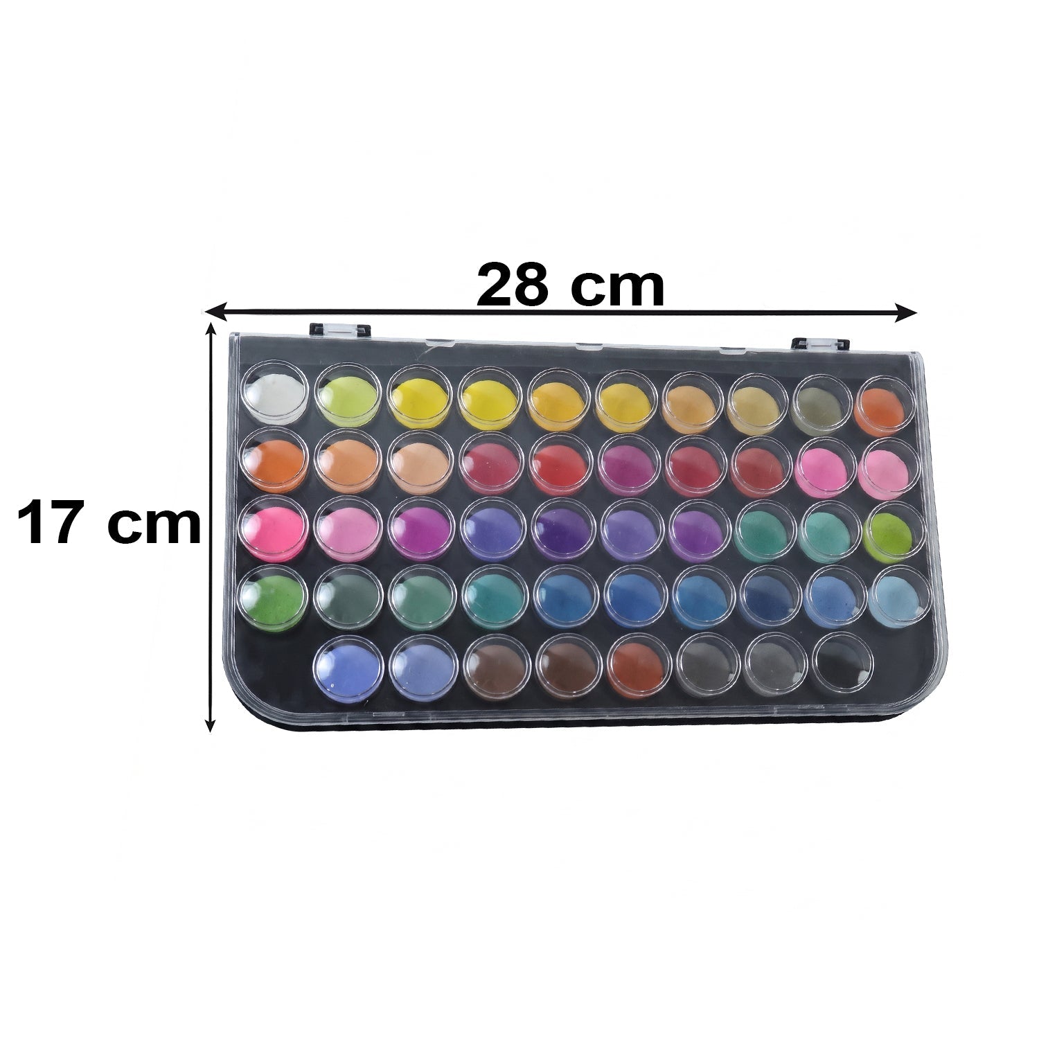 48 Color Solid Watercolor Palette Set With Brush For Art Painting (1 Set)