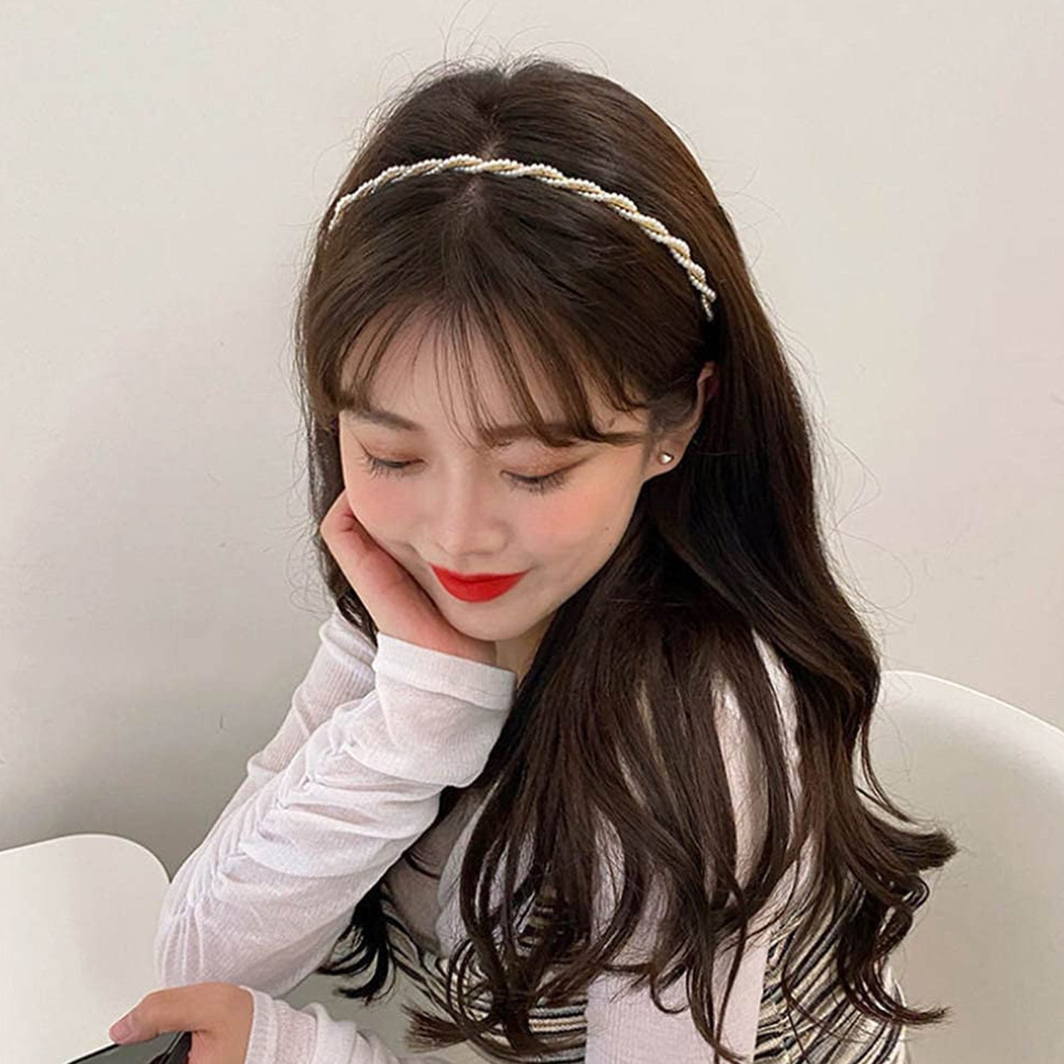Elegant Pearl Design Hairband (1 Pc)