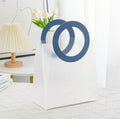 Small Size( 18.5 x 8 x 16 cm) Translucent  Bags with Round Handle Gift Paper Bag, Carry Bags, Gift Bag, Gift for Birthday, Valentine, Marriage, Festivals, Season's Greetings and Events (Small) Blue - Image 3