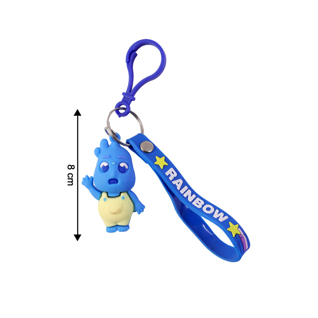 Cute Cartoon Character Keychain With Silicone Strap  Carabiner Clip  1 Pc