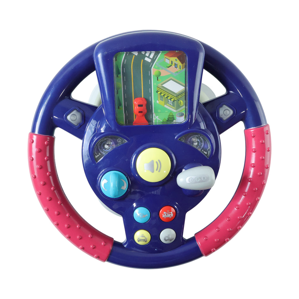 Musical Steering Wheel Driving Toy (1 Pc)