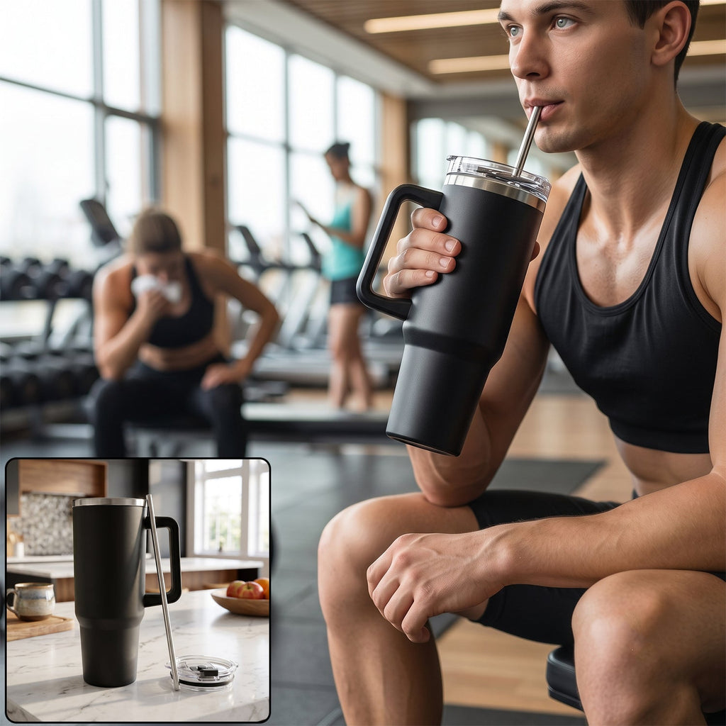 Konvex Hydra insulated travel tumbler 1200 ml in black