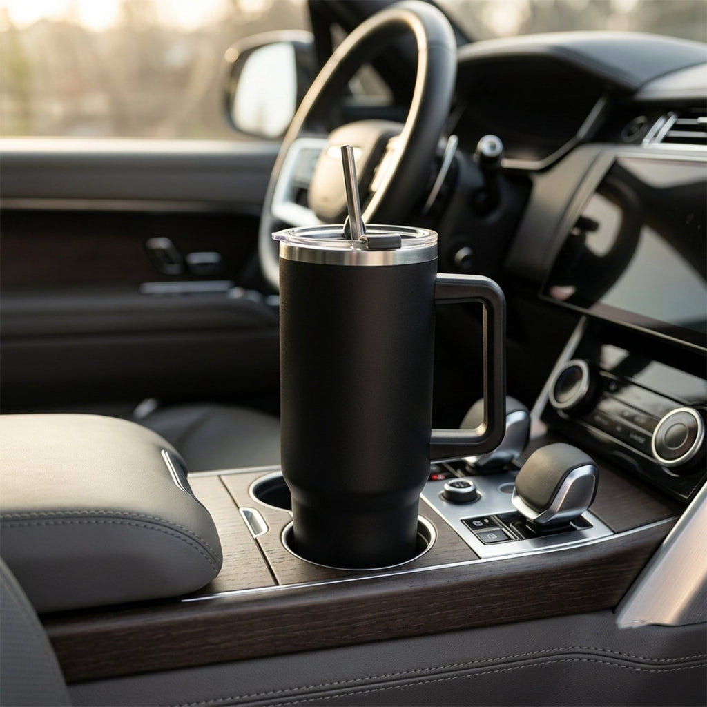 Insulated 1200 ml tumbler keeps drinks hot and cold