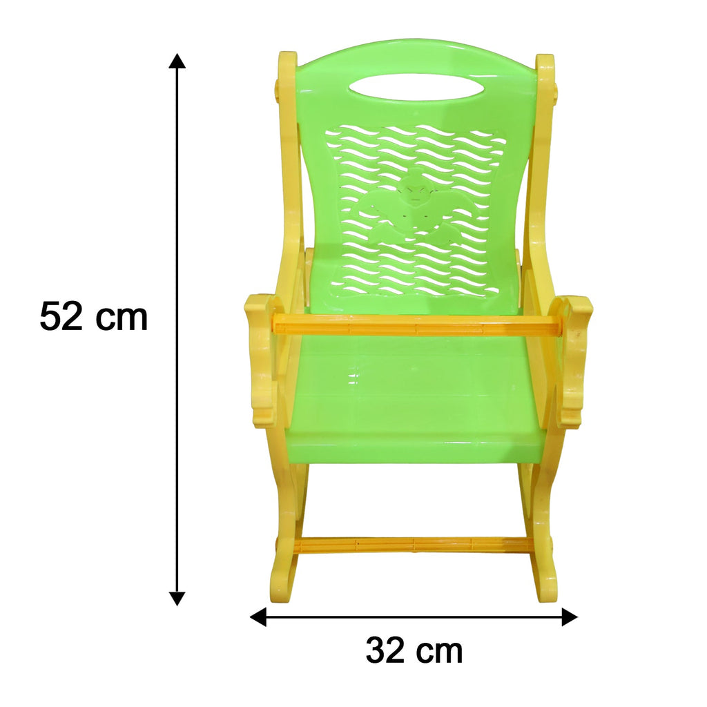 Kids Plastic Horse Rocking Chair Baby Rocker Seat With Backrest (1 Pc)