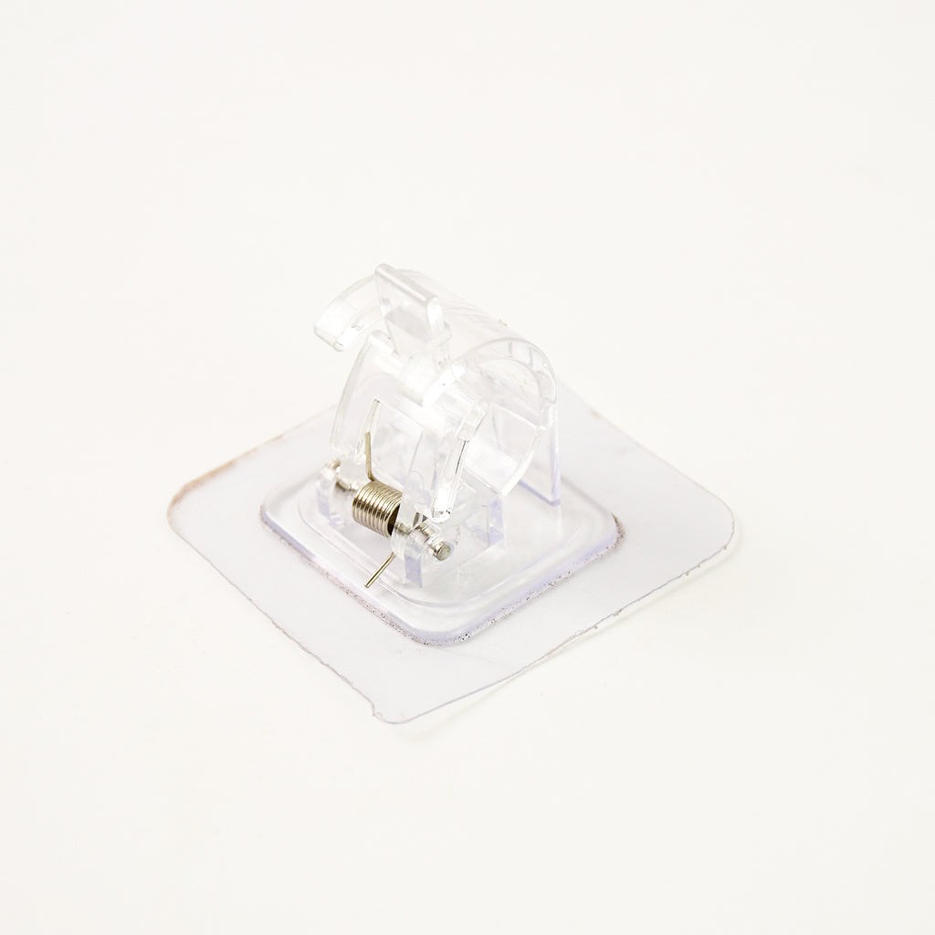 Self-adhesive Transparent Wall With Spring-loaded Anti-slip Clip (1 Pc)