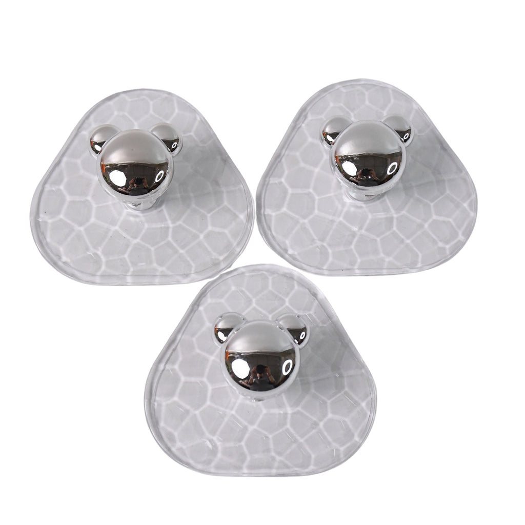 All-plastic Adhesive Wall Hooks - Strong No Damage Easy To Install (3 Pc Set)