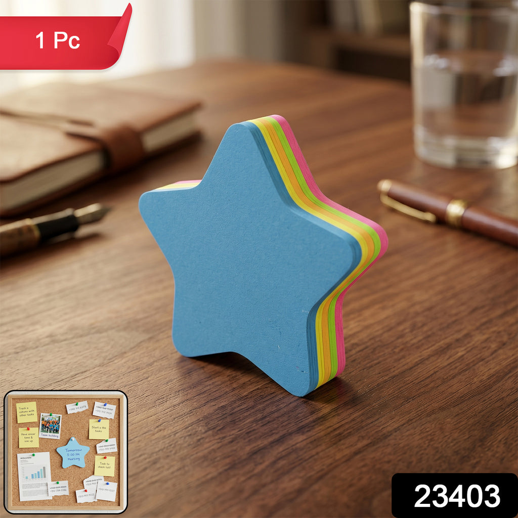 Oddy Fun Star Restick Sticky Notes  1 Pc Colorful Star-shaped Sticky Notes