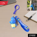 Cute Cartoon Character Keychain With Silicone Strap  Carabiner Clip  1 Pc