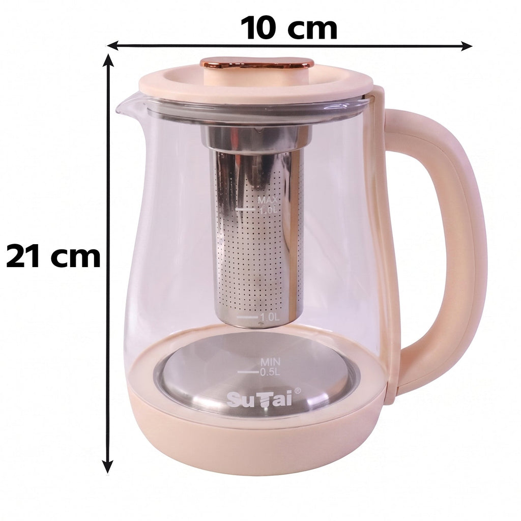 Suta Electric Glass Kettle 2.3l Tea Maker With Infuser And Temperature Control (1 Pc)