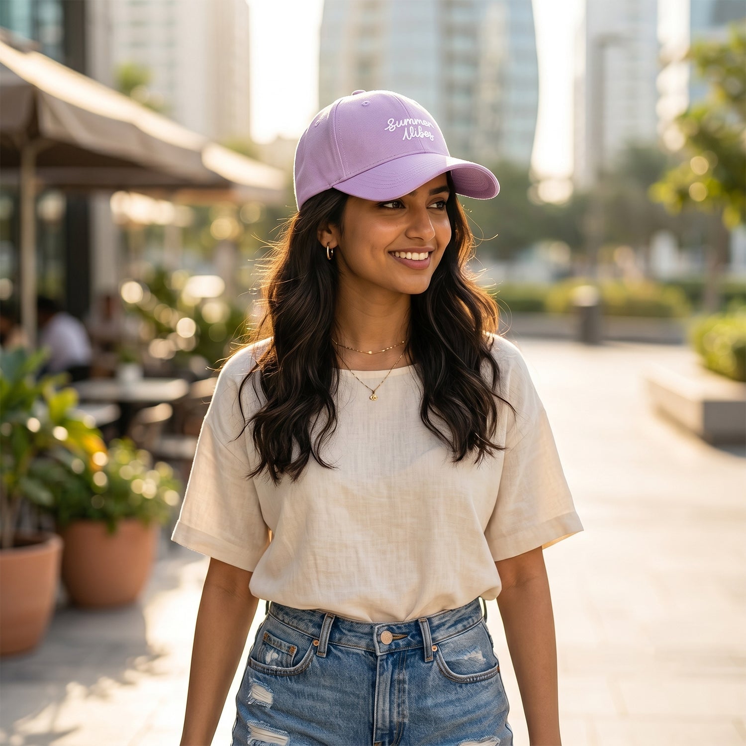 Stylish Summer Vibes Embroidered Baseball Cap For Men And Women (1 Pc)