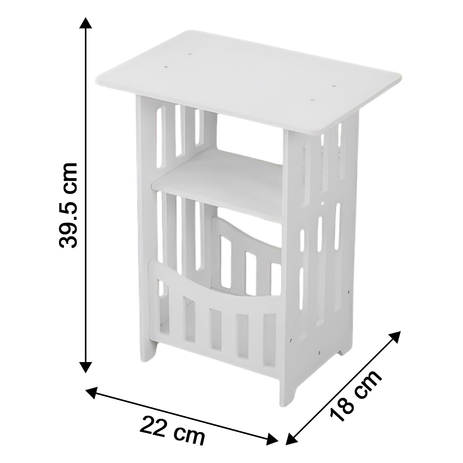 Portable Multipurpose Table With Storage Rack (1 Pc 39.5x22x18 Cm)