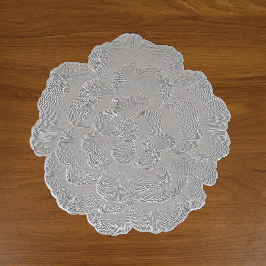 Round floral PVC table mat live setting