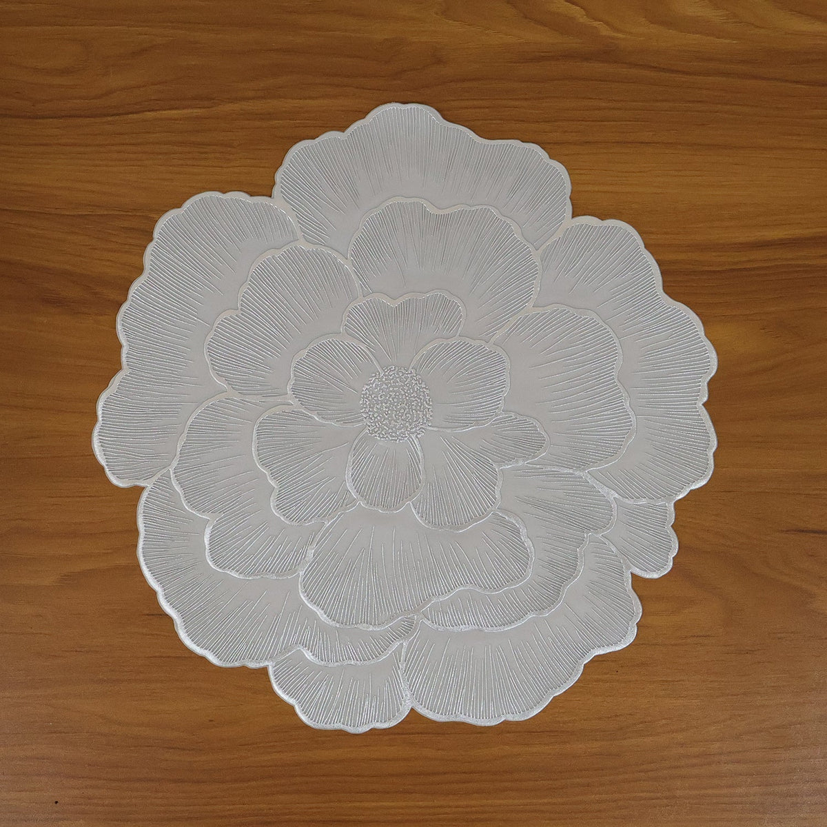 Round floral PVC table mat live setting