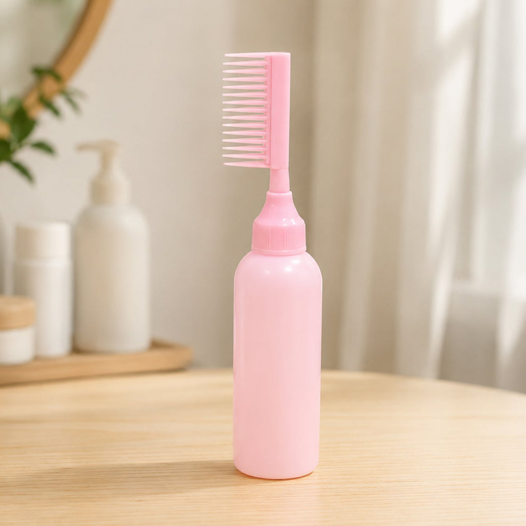 2 In 1 Hair Oil Applicator Bottle With Scalp Comb For Root Care (1 Pc)