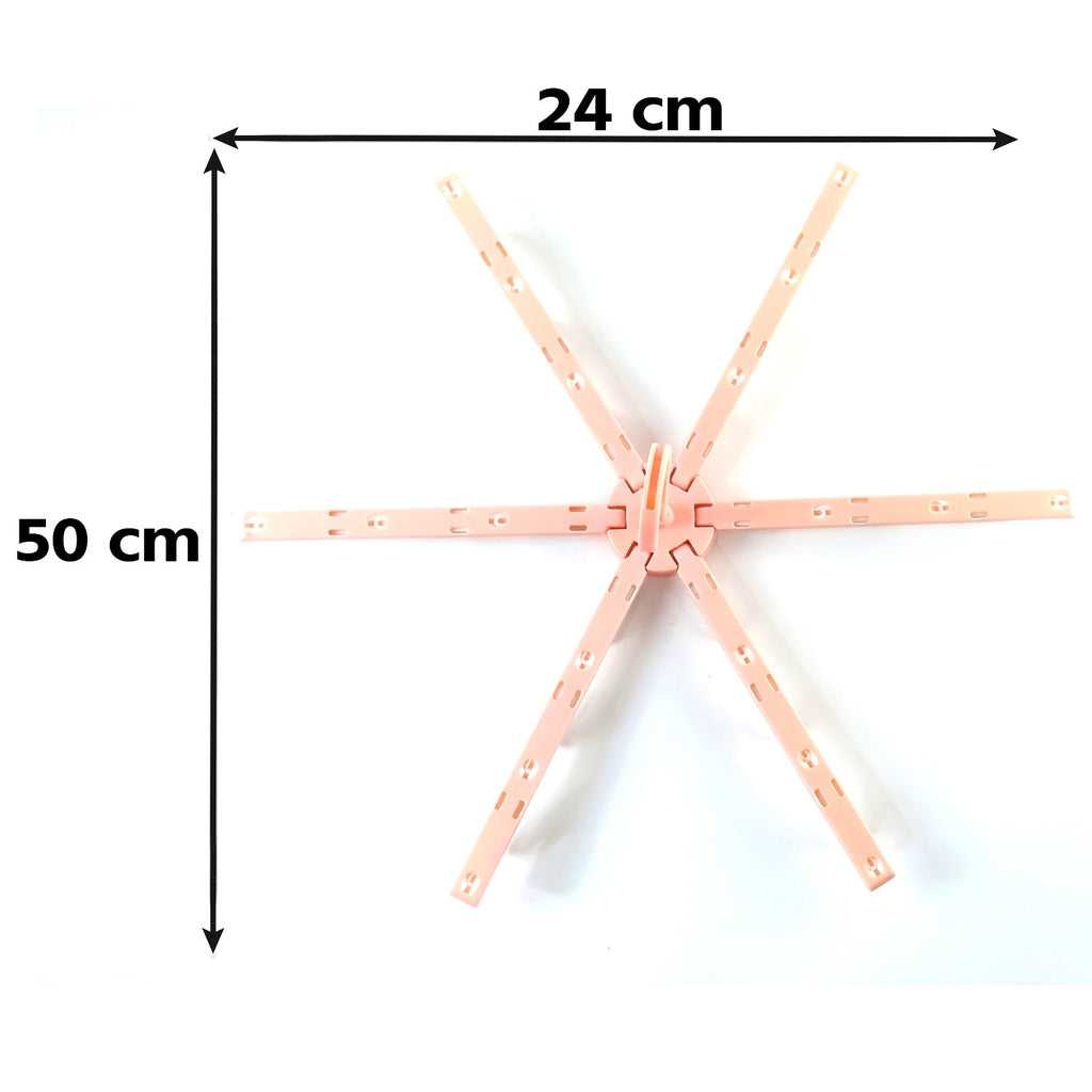 Foldable Clothes Drying Hanger With Clips Plastic Multi-clip Drying Rack (1 Pc)