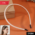 Premium Pearl Embellished Slim Hairband (1 Pc)