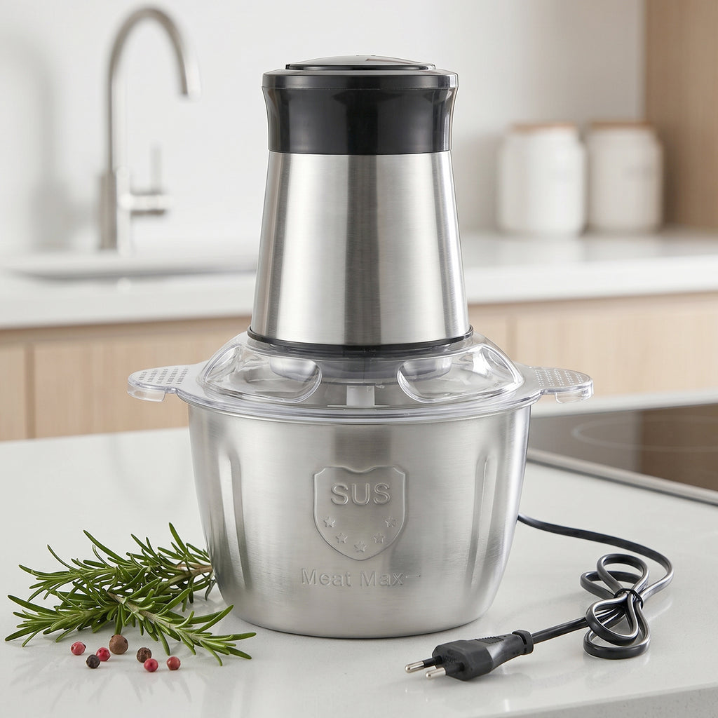 Electric Ss Food Processor 2 Litre Vegetable Chopper Mixer Grinder (1 Pc)