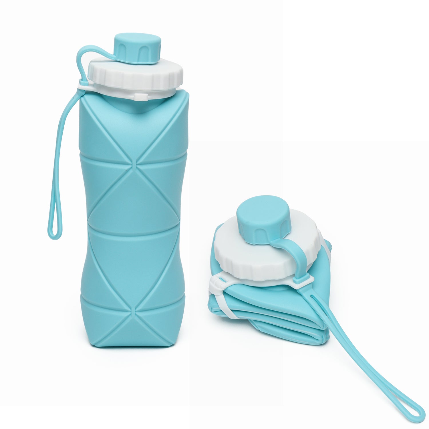 600ml Collapsible Silicone Water Bottle For Travel Sports Gym  Office (1 Pc)