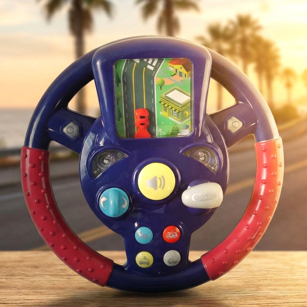 Musical Steering Wheel Driving Toy (1 Pc)