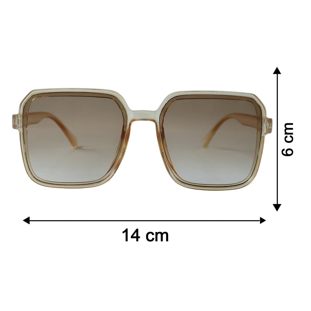 Square Retro Sunglasses For Men And Women With Gradient Tinted Lenses (1 Pc)