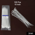 3141 10inch Nylon Self Locking Cable Ties Heavy Duty Strong Zip Wire Tie. Pack Of 100